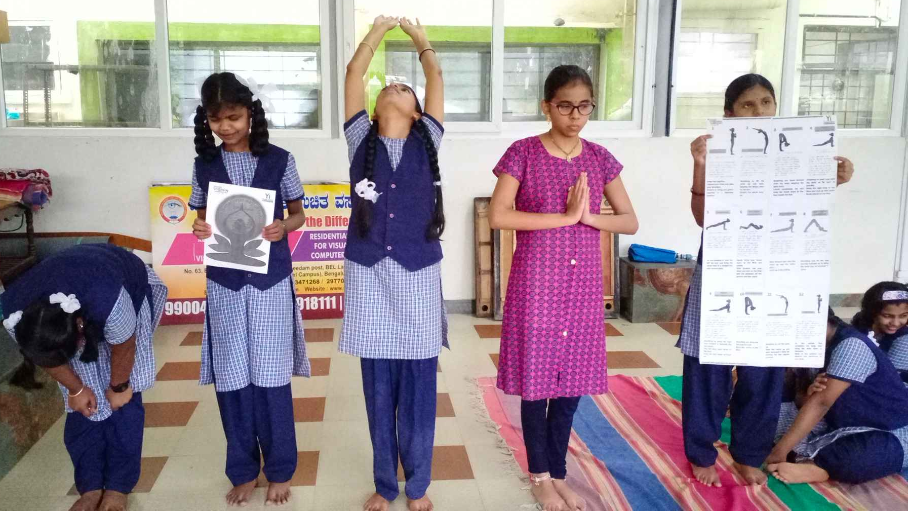 sankara eye hospital develops a unique tactile braille poster for surya namaskar